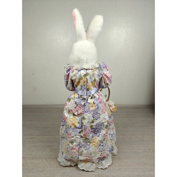 Vintage Telco Motion-ettes Easter Rabbit Mrs Bunny Display Figure With Basket - Picture 6 of 11